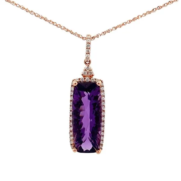 RECTANGLE CUT AMETHYST NECKLACE Miller's Fine Jewelers Moses Lake, WA