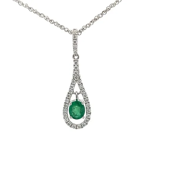OVAL DROP EMERALD NECKLACE Miller's Fine Jewelers Moses Lake, WA