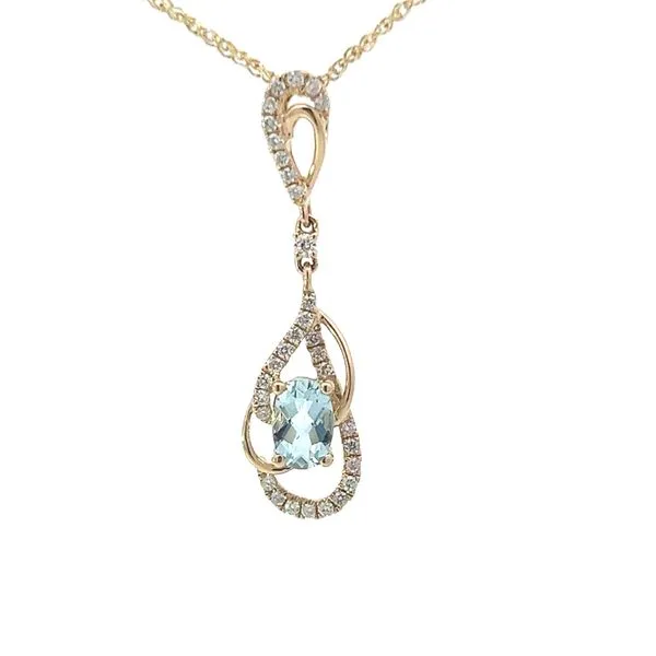 DIAMOND AND AQUAMARINE NECKLACE Miller's Fine Jewelers Moses Lake, WA