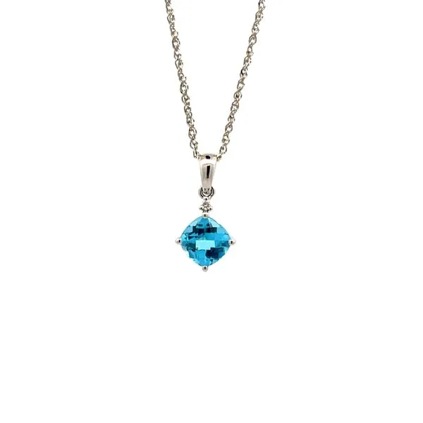 CUSHION CUT BLUE TOPAZ NECKLACE Miller's Fine Jewelers Moses Lake, WA