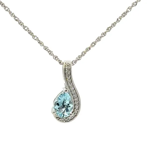 PEAR SHAPE AQUAMARINE NECKLACE Miller's Fine Jewelers Moses Lake, WA