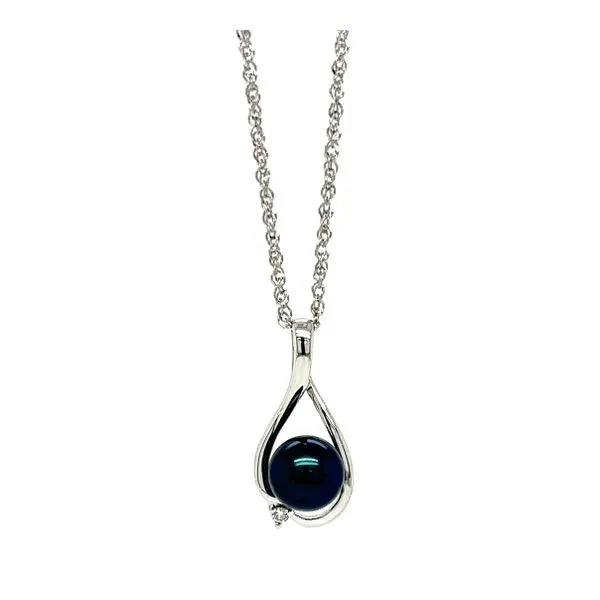 BLACK PEARL & DIAMOND NECKLACE Miller's Fine Jewelers Moses Lake, WA
