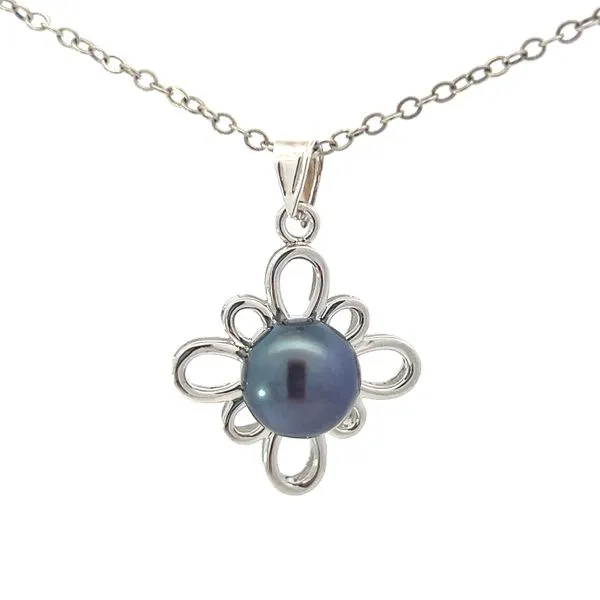 SILVER FLOWER PEARL NECKLACE Miller's Fine Jewelers Moses Lake, WA