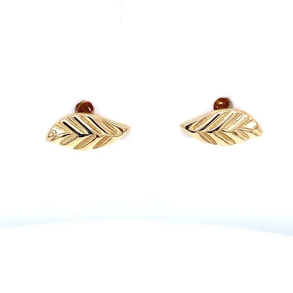 GOLD LEAF STUDS Miller's Fine Jewelers Moses Lake, WA