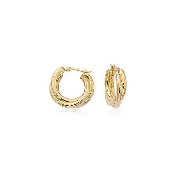 TWIST GOLD HOOP EARRINGS Miller's Fine Jewelers Moses Lake, WA