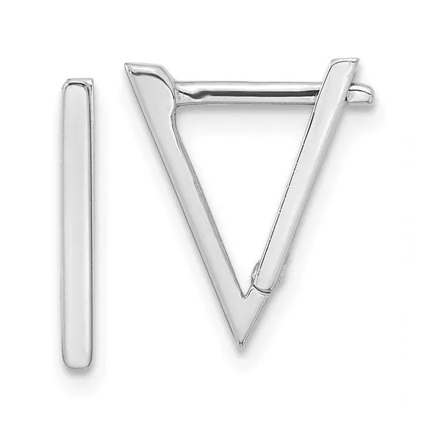 WHITE GOLD TRIANGLE HOOPS Miller's Fine Jewelers Moses Lake, WA