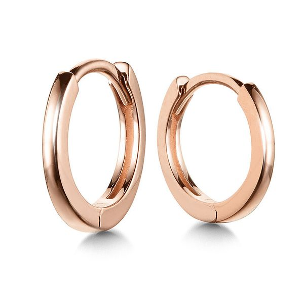 ROSE GOLD HUGGIE HOOP EARRINGS Miller's Fine Jewelers Moses Lake, WA