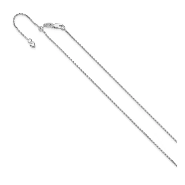 WHITE GOLD ADJUSTABLE ROPE CHAIN Miller's Fine Jewelers Moses Lake, WA