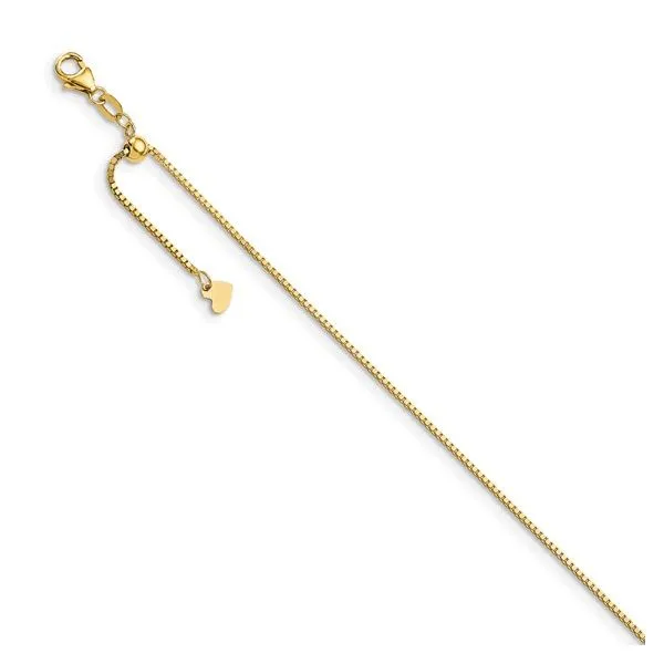 ADJUSTABLE GOLD BOX CHAIN Miller's Fine Jewelers Moses Lake, WA