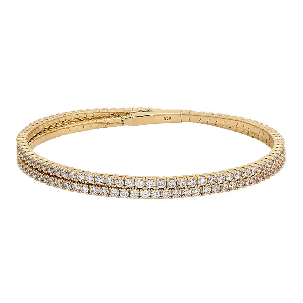 GOLD PLATED CZ FLEXI BRACELET Miller's Fine Jewelers Moses Lake, WA