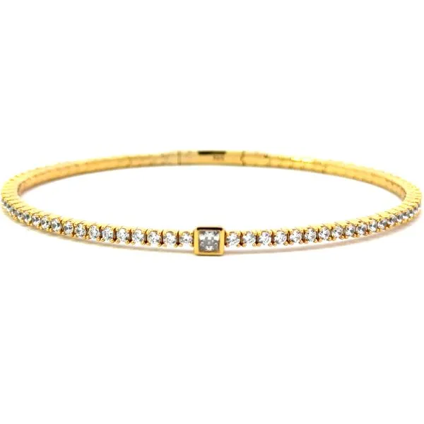 GOLD PLATED CZ FLEXI BRACELET Miller's Fine Jewelers Moses Lake, WA