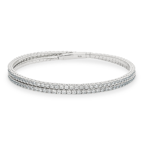 SILVER CZ WRAP FLEXI BRACELET Miller's Fine Jewelers Moses Lake, WA