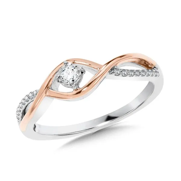 ROSE GOLD AND SILVER DIAMOND RING Miller's Fine Jewelers Moses Lake, WA