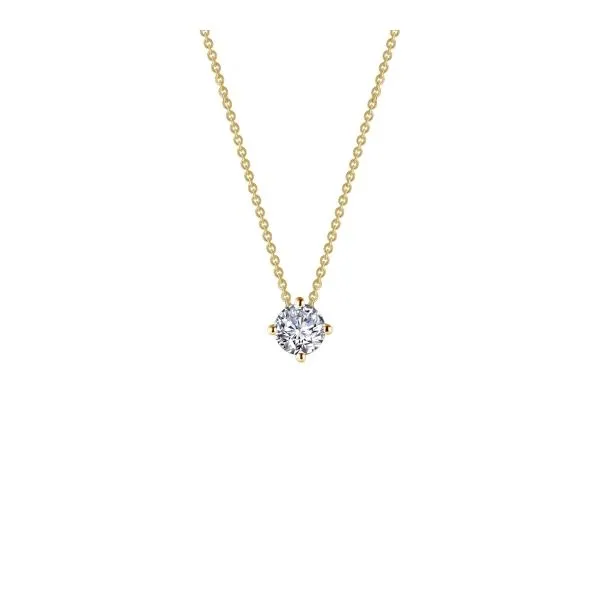 GOLD PLATED SOLITAIRE NECKLACE Miller's Fine Jewelers Moses Lake, WA