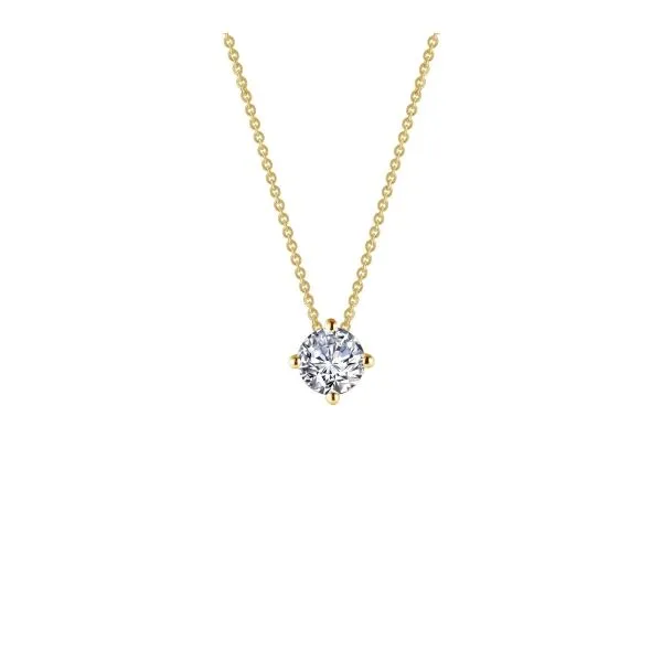 GOLD PLATED SOLITAIRE NECKLACE Miller's Fine Jewelers Moses Lake, WA