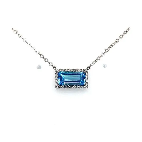 EMERALD CUT BLUE TOPAZ NECKLACE Miller's Fine Jewelers Moses Lake, WA