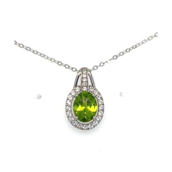 Radiant cut white gold peridot necklace – Christine Sadler Unforgettable  Jewellery