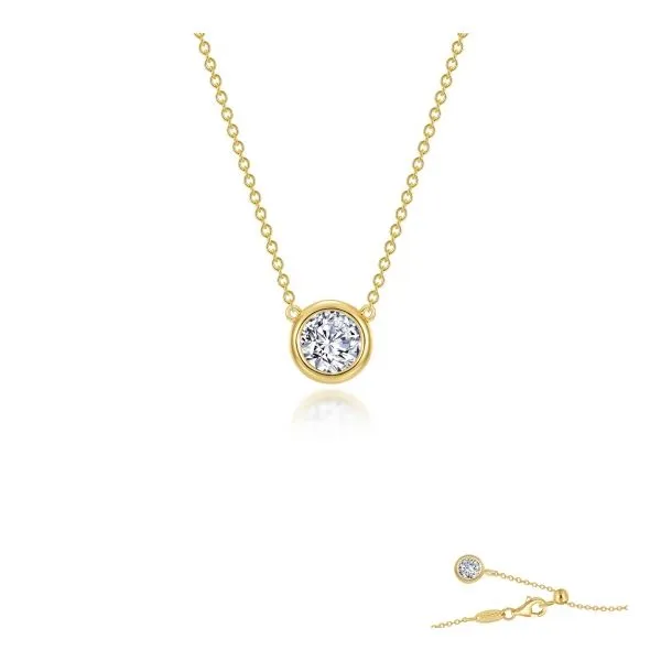 GOLD PLATED SOLITAIRE NECKLACE similar item image