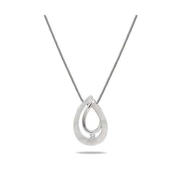 SILVER PEAR SHAPE NECKLACE Miller's Fine Jewelers Moses Lake, WA