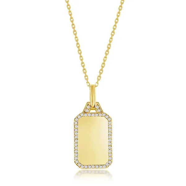 GOLD PLATED RECTANGLE NECKLACE Miller's Fine Jewelers Moses Lake, WA