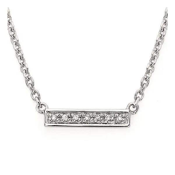 SILVER DIAMOND BAR NECKLACE Miller's Fine Jewelers Moses Lake, WA