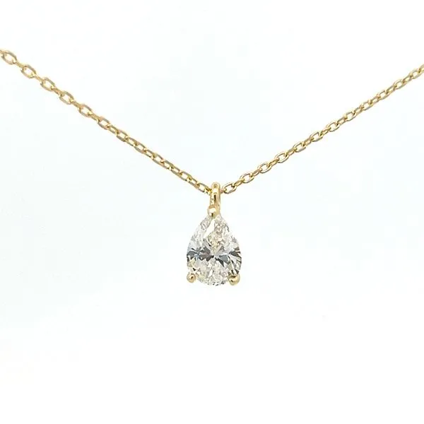 GOLD PLATED PEAR SHAPE CZ NECKLACE Miller's Fine Jewelers Moses Lake, WA