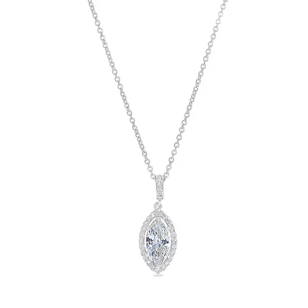 SILVER CZ MARQUISE NECKLACE Miller's Fine Jewelers Moses Lake, WA