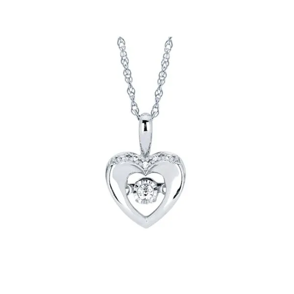 SILVER SHIMMERING HEART NECKLACE Miller's Fine Jewelers Moses Lake, WA