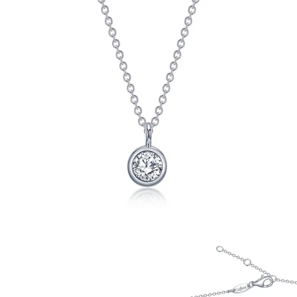 SILVER CZ BEZEL NECKLACE Miller's Fine Jewelers Moses Lake, WA