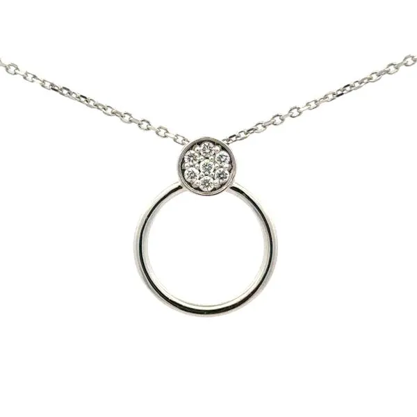 SILVER CIRCLE LAB GROWN DIAMOND NECKLACE Miller's Fine Jewelers Moses Lake, WA