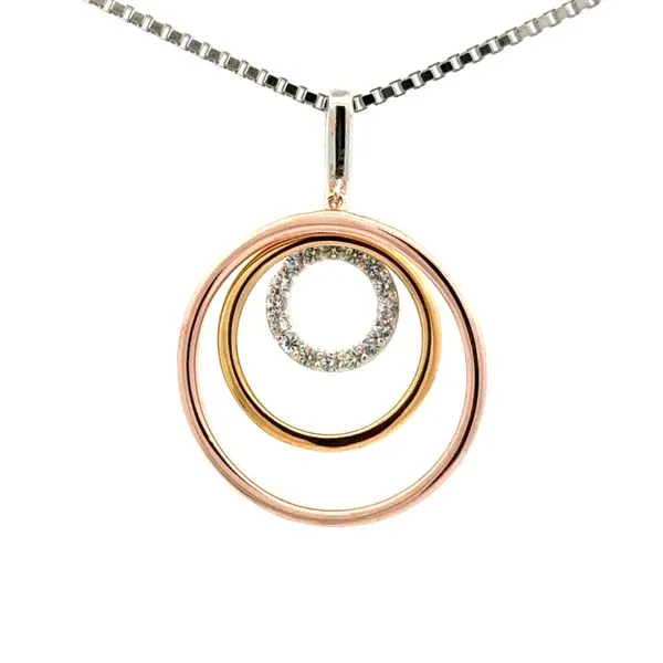 TRI-TONE TRIPLE CIRCLE NECKLACE Miller's Fine Jewelers Moses Lake, WA