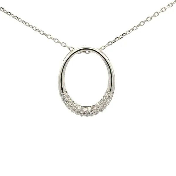 SILVER LAB GROWN DIAMOND NECKLACE Miller's Fine Jewelers Moses Lake, WA