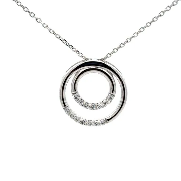 SILVER DOUBLE CIRCLE NECKLACE Miller's Fine Jewelers Moses Lake, WA