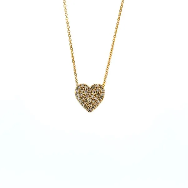 GOLD PLATED LAB GROWN DIAMOND HEART NECKLACE Miller's Fine Jewelers Moses Lake, WA