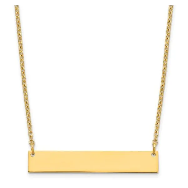 GOLD PLATED BAR NECKLACE Miller's Fine Jewelers Moses Lake, WA