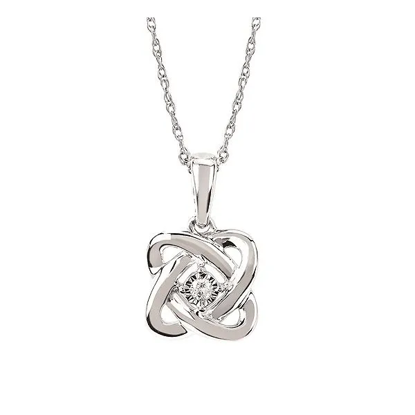 SILVER CROSSING HEARTS NECKLACE Miller's Fine Jewelers Moses Lake, WA