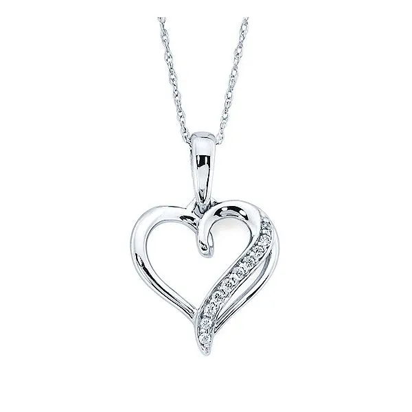SILVER DIAMOND HEART NECKLACE Miller's Fine Jewelers Moses Lake, WA