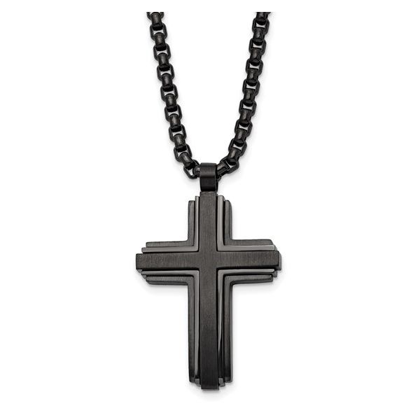 BLACK STAINLESS STEEL CROSS PENDANT Miller's Fine Jewelers Moses Lake, WA
