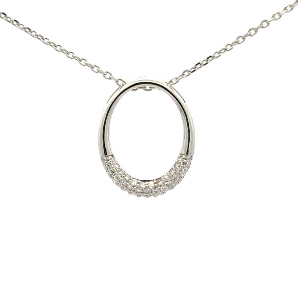 SILVER LAB GROWN DIAMOND NECKLACE Miller's Fine Jewelers Moses Lake, WA