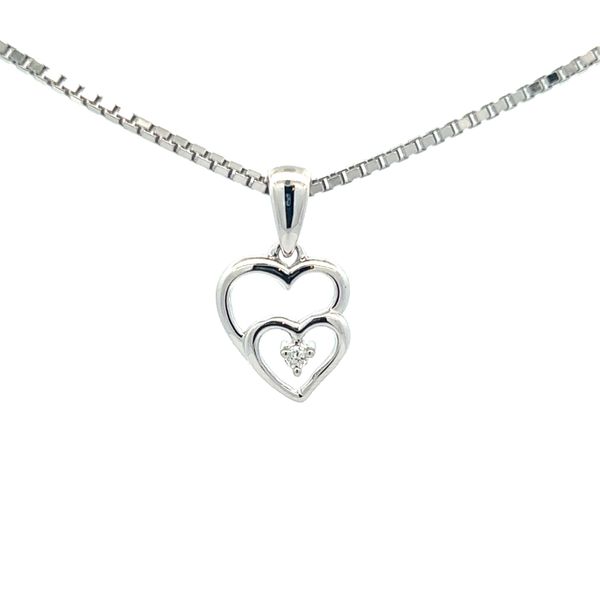 STERLING SILVER DOUBLE HEART NECKLACE Miller's Fine Jewelers Moses Lake, WA