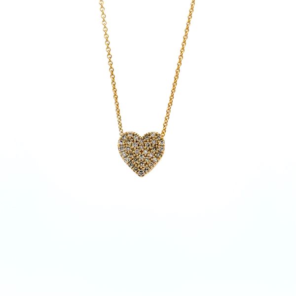 GOLD PLATED LAB GROWN DIAMOND HEART NECKLACE Miller's Fine Jewelers Moses Lake, WA