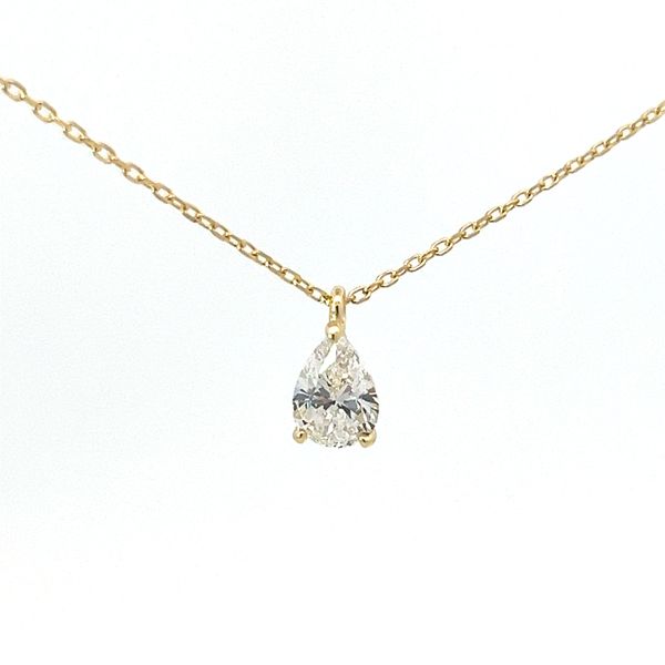 GOLD PLATED PEAR SHAPE CZ NECKLACE Miller's Fine Jewelers Moses Lake, WA