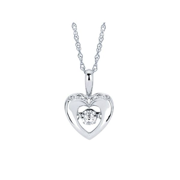 SILVER SHIMMERING HEART NECKLACE Miller's Fine Jewelers Moses Lake, WA