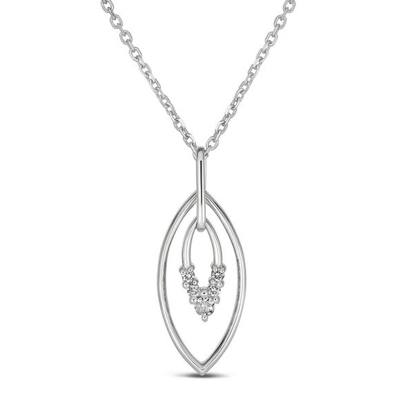 DOUBLE MARQUISE SILVER NECKLACE Miller's Fine Jewelers Moses Lake, WA