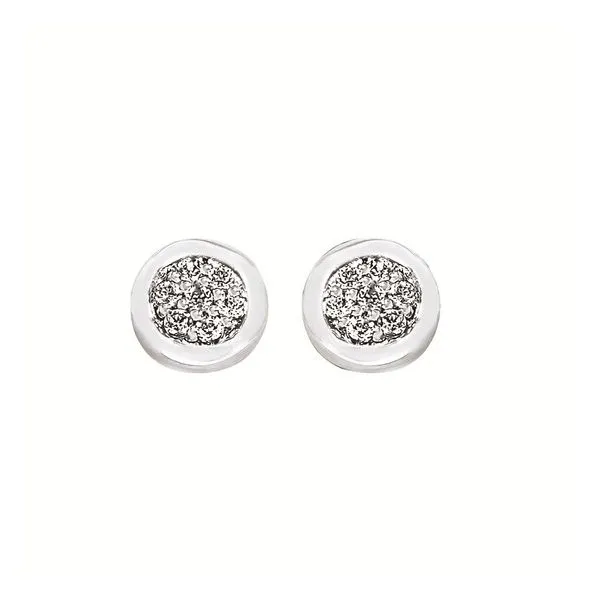 SILVER MOSAIC DIAMOND STUDS Miller's Fine Jewelers Moses Lake, WA