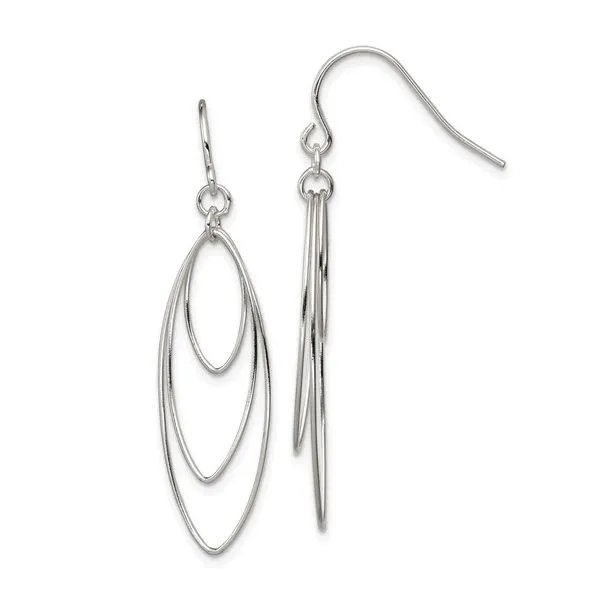 SILVER MARQUISE SHAPED DANGLES Miller's Fine Jewelers Moses Lake, WA