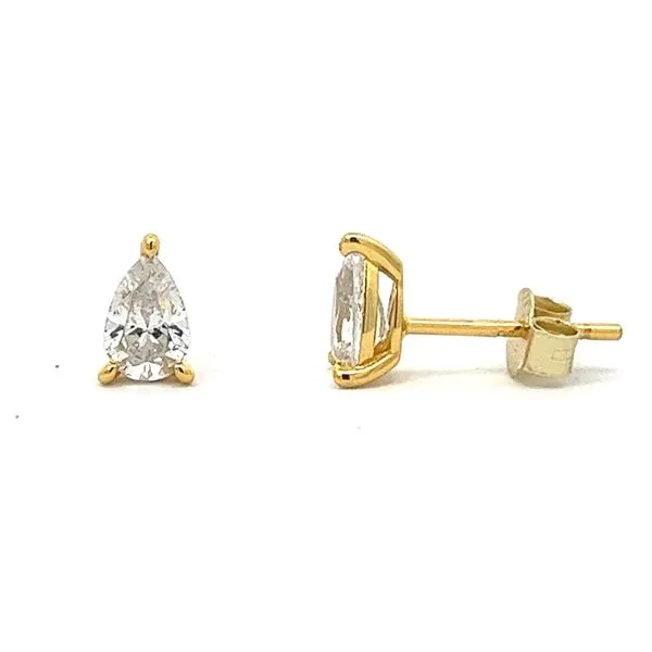 GOLD PLATED PEAR SHAPE CZ STUDS Miller's Fine Jewelers Moses Lake, WA