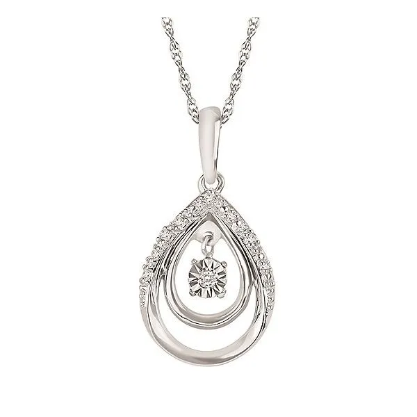 DOUBLE TEARDROP DIAMOND NECKLACE Miller's Fine Jewelers Moses Lake, WA