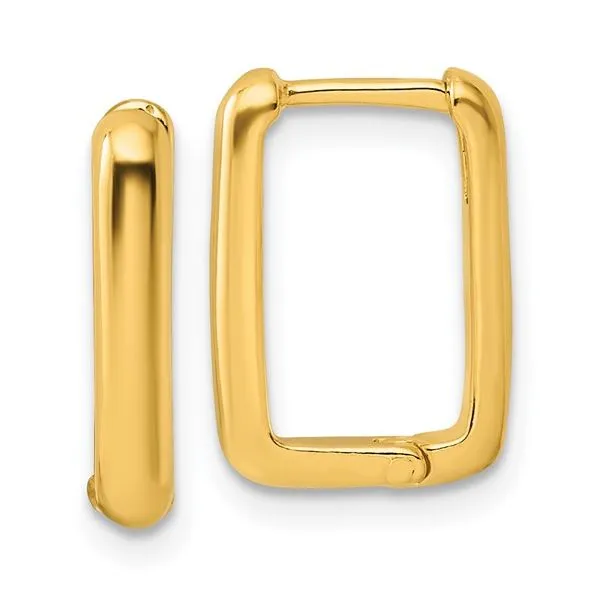 GOLD PLATED RECTANGLE HOOPS Miller's Fine Jewelers Moses Lake, WA