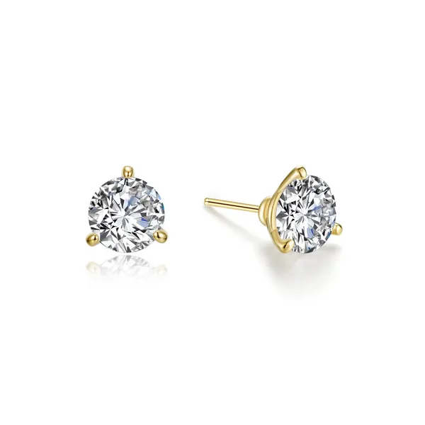 GOLD PLATED CUBIC ZIRCONIA STUDS Miller's Fine Jewelers Moses Lake, WA